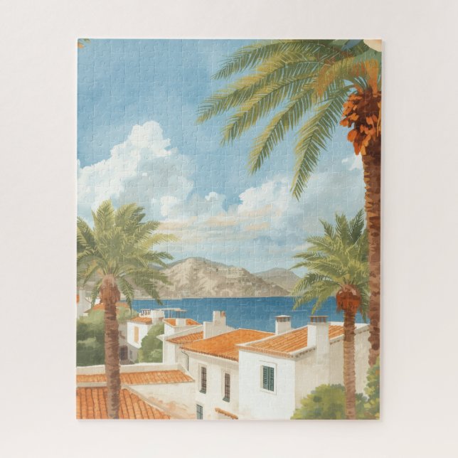 Balearic Islands Vintage French Travel Jigsaw Puzzle (Vertical)