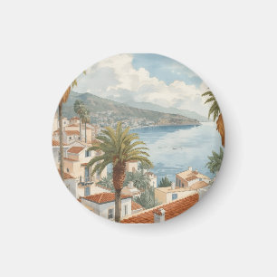 Balearic Islands Vintage French Travel Magnet