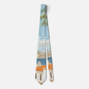 Balearic Islands Vintage French Travel Tie