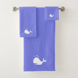 Baleine blanche sur fond bleu clair
