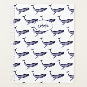 Baleine bleu aquarelle