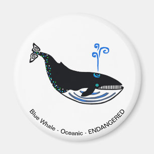 Baleine bleue - aimant