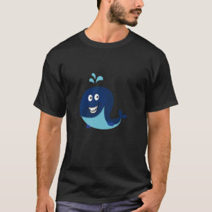 Baleine bleue Emoji T-Shirt Océan Eau de mer Dauph
