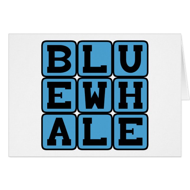 Baleine bleue, Mammifère marin (Devant horizontal)