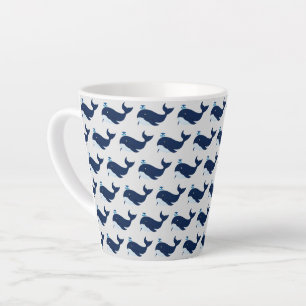Baleine bleue, Mug latte nautique
