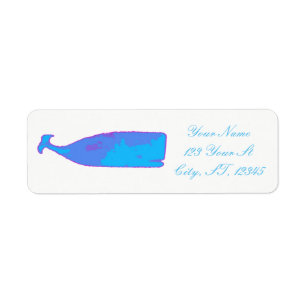 baleine bleue nageant Thunder_Cove zazzle