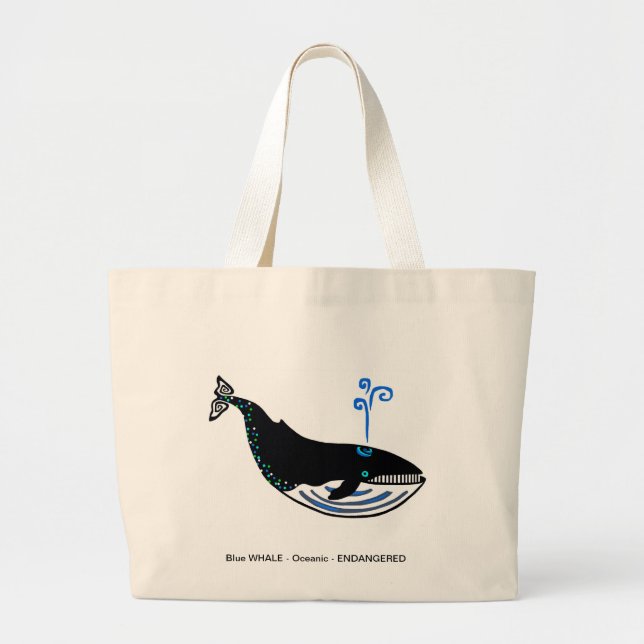 BALEINE Bleue - sac fourre-tout Jumbo (Devant)