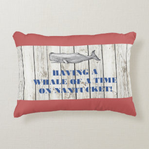 Baleine de Nantucket d'un moment sur le coussin