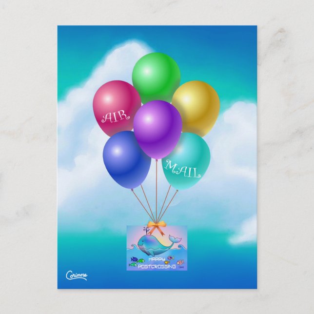 Baleine de passage postal - Carte postale (Devant)