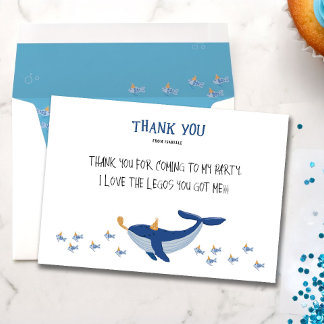 Baleine d'un Carte de remerciements temporel