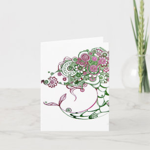 Baleine d'un Carte pour notes blanc de poisson