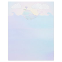 Baleine - Feuille de papier à lettres de 8,5 po x 