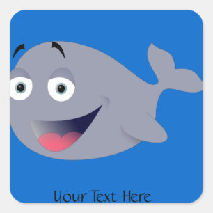 Baleine joyeuse sur Stickers Bleus