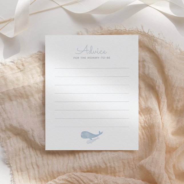 Baleine sous le Baby shower de mer carte conseil (Créateur téléchargé)