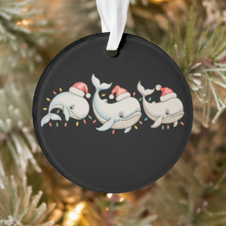 Baleines Chapeau de Père Noël Lumières de Noël Noë