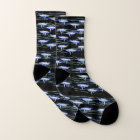 Baleines Gros Poisson Aquarelle Chaussettes d'art