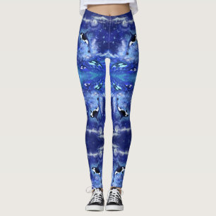 Baleines tueuses Pleine lune bleue Miroir Leggings