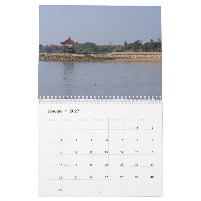 Bali 2013 calendar (Jan 2027)
