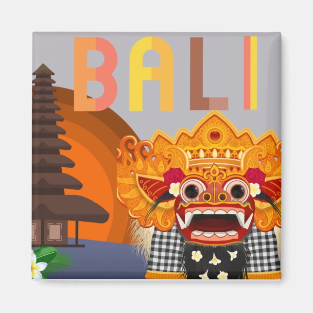Bali Barong & Dancer Magnet (Front)
