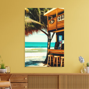 Bali Beach Cafe Bar Canvas Print