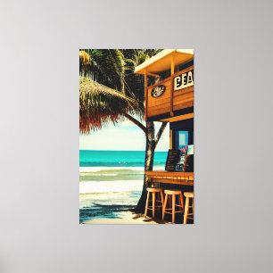 Bali Beach Cafe Bar Canvas Print