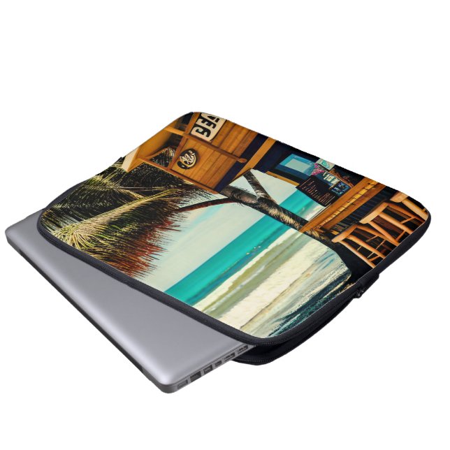 Bali Beach Cafe Bar Laptop Sleeve (Front Bottom)