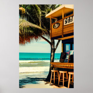 Bali Beach Cafe Bar Poster