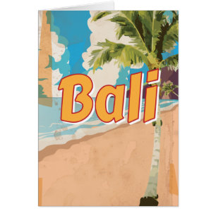 Bali Beach vintage travel poster