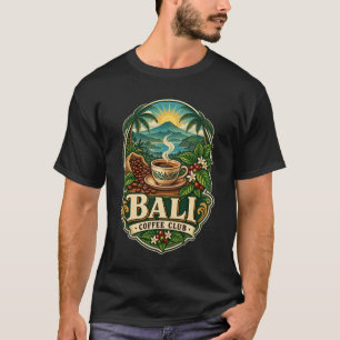 Bali Coffee Club Vintage Illustration T-Shirt