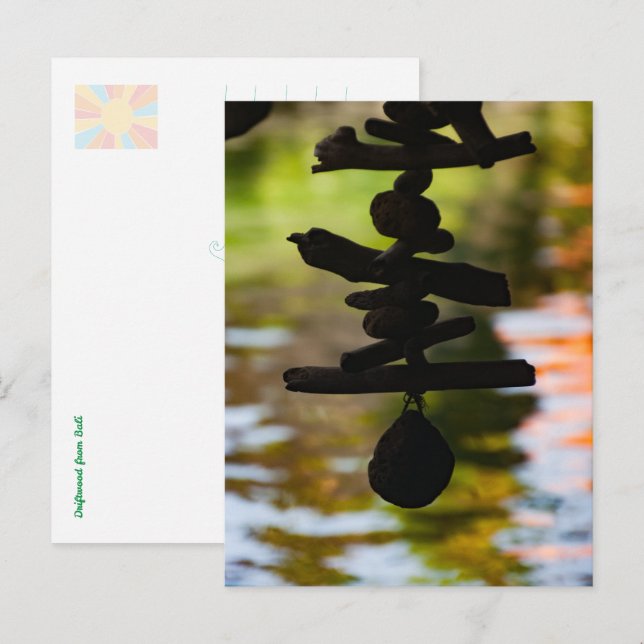 Bali Driftwood – Spiritual Travel Postcard (Front/Back)