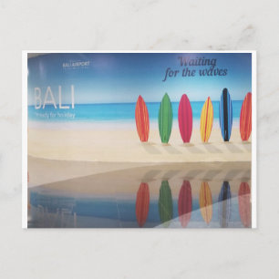 Bali-En attente de la carte postale Waves