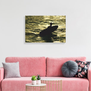 Bali Golden Hour Surf  - Canvas Wall Art Print