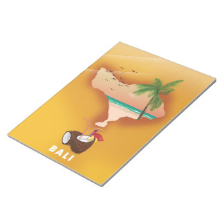 Bali illustrated map notepad