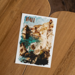 Bali Indonesia Asia Tropical Island Scenery Postcard