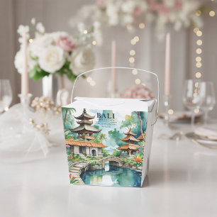 Bali Indonesia Asian Tropical Destination Wedding Favor Box