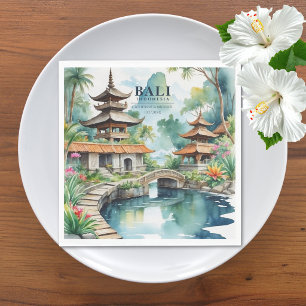 Bali Indonesia Asian Tropical Destination Wedding Napkin