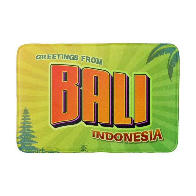 Bali Indonesia Bathroom Mat (Front)