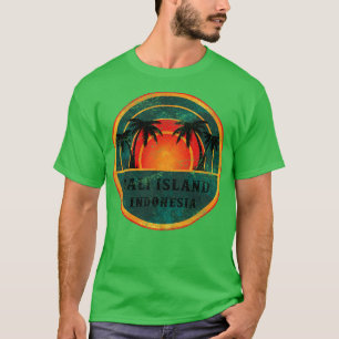 Bali Indonesia Beach Vintage Retro Sunset T-Shirt