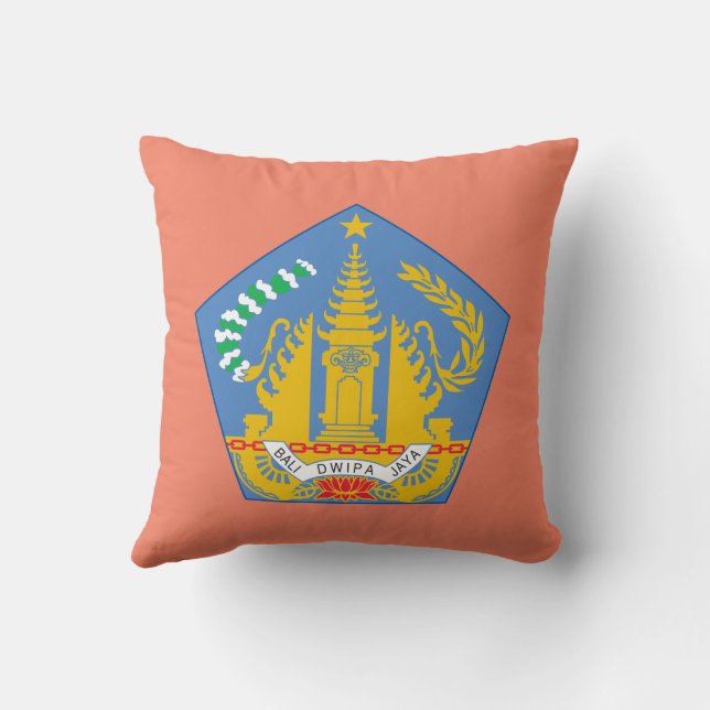Bali, Indonesia (Lesser Sunda Islands) Throw Pillow (Back)