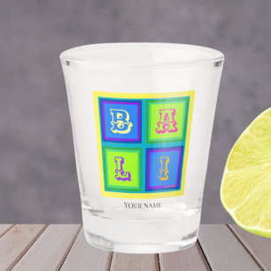 Bali Indonesia modern colourful Shot Glass