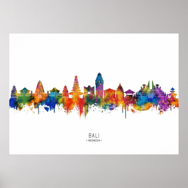 Bali Indonesia Skyline Poster (Front)