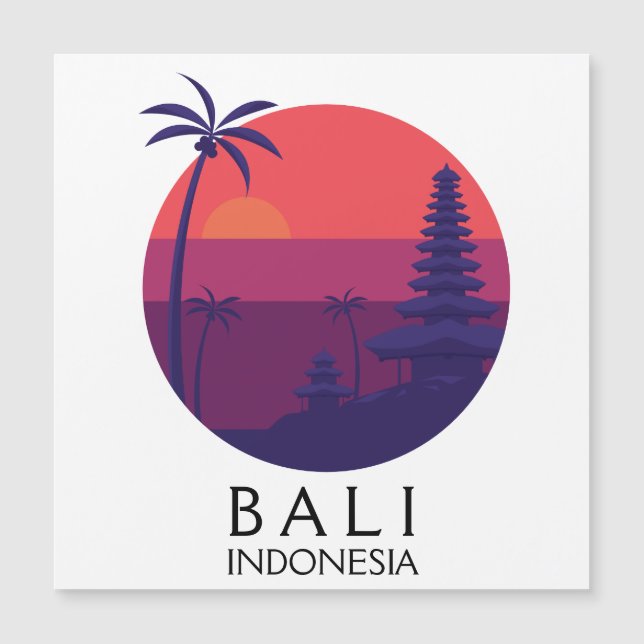 Bali Indonesia Temple Vintage Travel (Front)