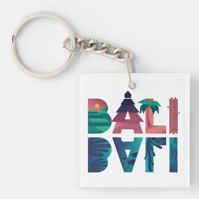 Bali Indonesia Travel Keychain (Front)