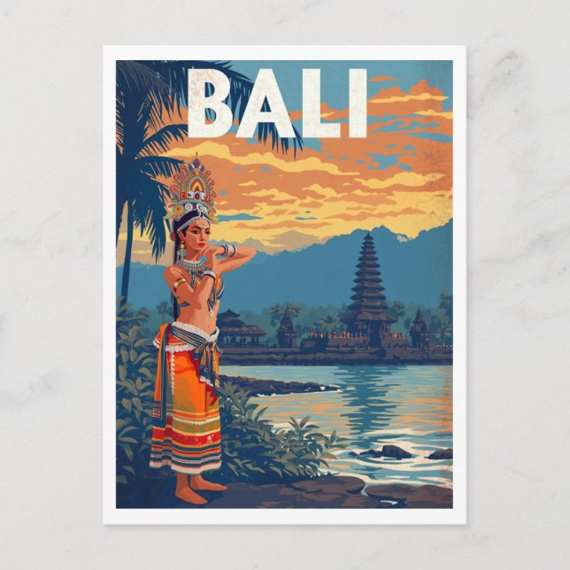 Bali, Indonesia Travel Postcard (Front)