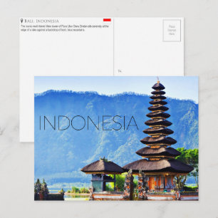 Bali, Indonesia Travel Postcard