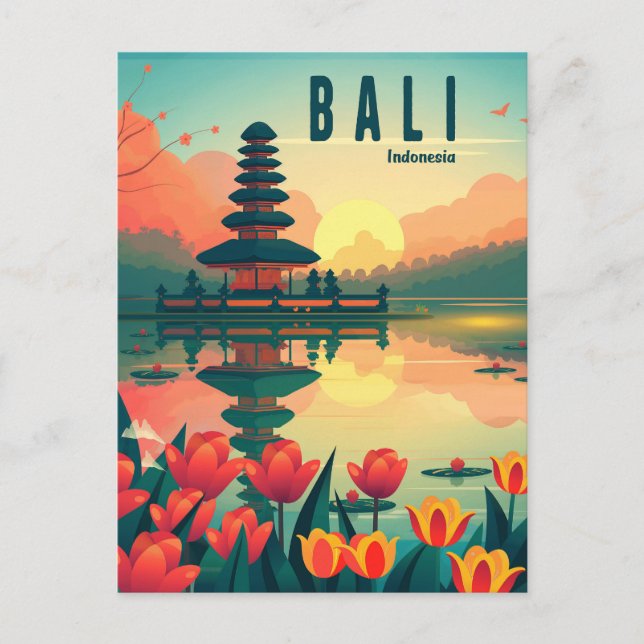 Bali Indonesia Travel Postcard (Front)