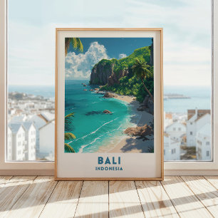 Bali Indonesia Travel Poster Wall Art