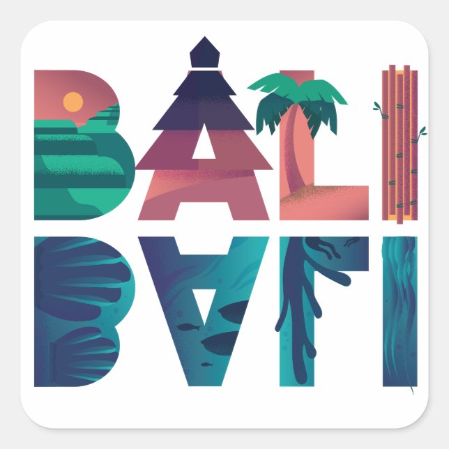 Bali Indonesia Travel  Sticker (Front)