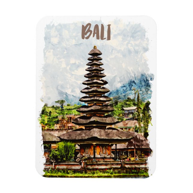 Bali Indonesia Ulun Danu Beratan Photo Magnet (Vertical)