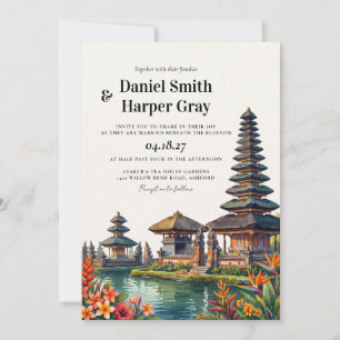 Bali Indonesia View Destination Wedding Invitation